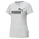 Essentials Logo Women's T-Shirt in Light Gray Heather, Size Medium, Cotton by Puma