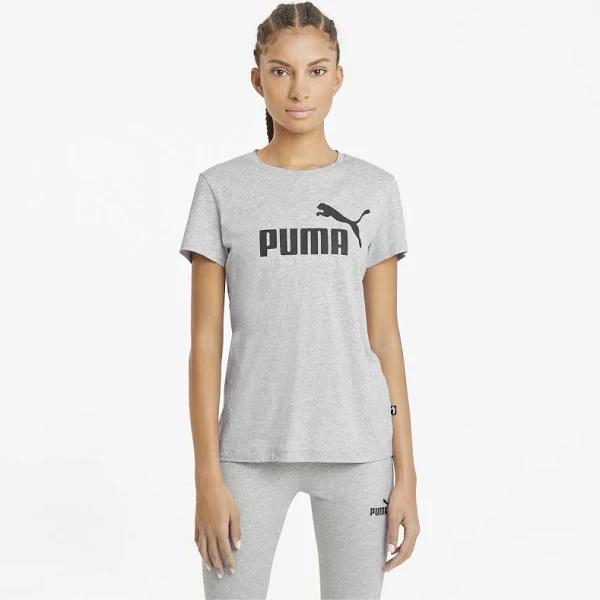 Essentials Logo Women's T-Shirt in Light Gray Heather, Size Medium, Cotton by Puma