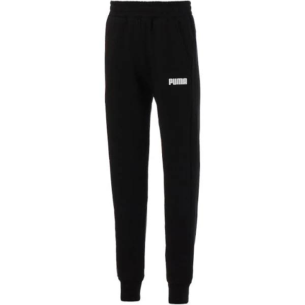 Essentials Men's Fleece Pants in Black, Size XL, Cotton/Elastane by Puma