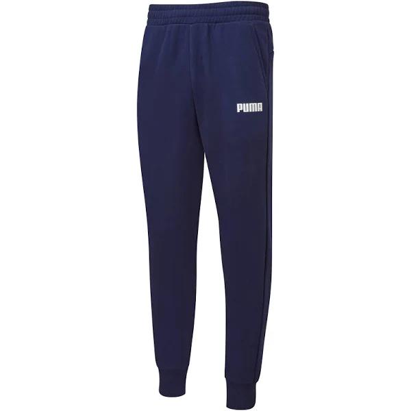 Essentials Men's Fleece Pants in Peacoat, Size Large, Cotton/Elastane by Puma