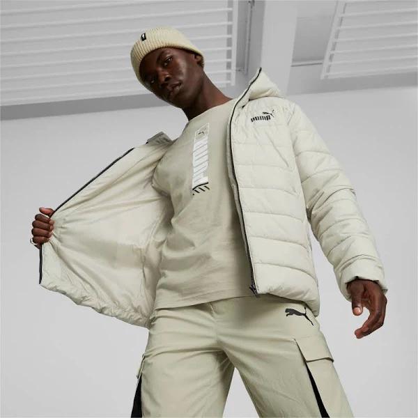 Essentials Men's Padded Jacket in Pebble Gray, Size XL by Puma