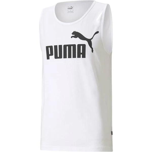 Essentials Men's Tank Top in White, Size Medium, Cotton by Puma