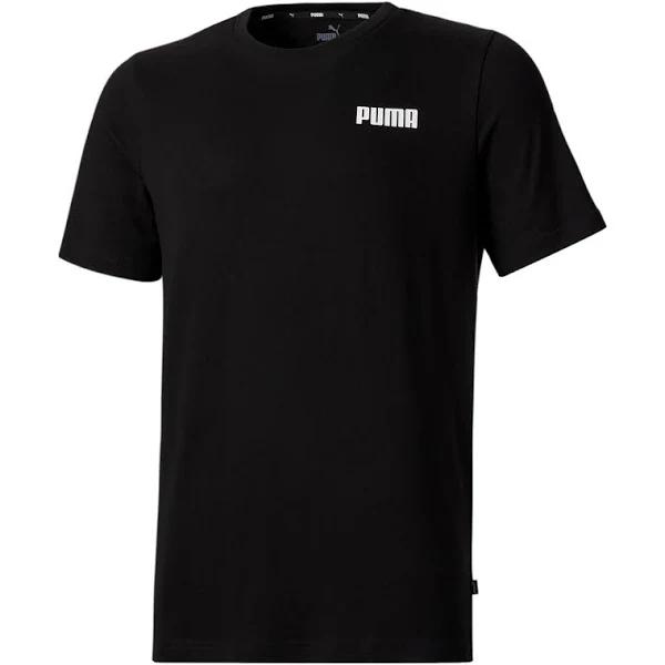 Essentials Small Logo Men's T-Shirt in Black, Size XL, Cotton/Polyester by Puma