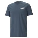 Essentials+ Tape Men's T-Shirt in Dark Night, Size Small, Cotton/Polyester by Puma