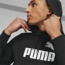 Essentials+ Two-Tone Big Logo Men's Hoodie in Black/White, Size 2XL, Cotton by Puma