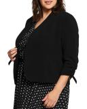 Estelle Plus Thea Bow Sleeve Jacket Nude
