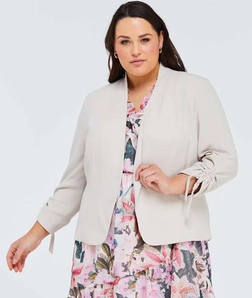 Estelle Plus Thea Bow Sleeve Jacket Nude