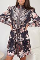 Esther & Co. Amalee Dress - Black Floral XXL