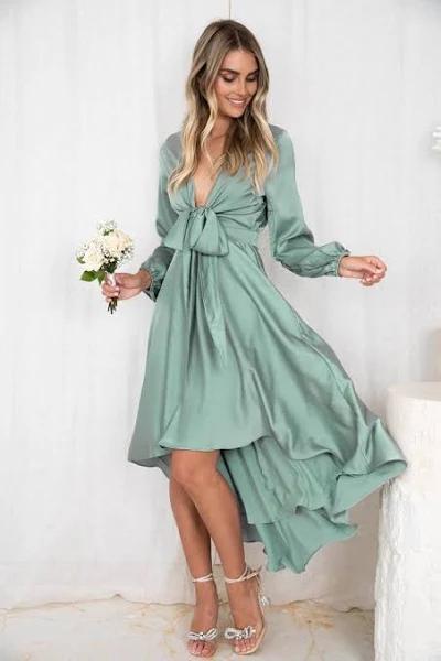 Esther & Co. Bryleigh Dress - Emerald S