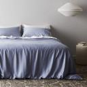 ettitude Bamboo Lyocell Signature Sateen Duvet Cover in Sky/Blue | Queen