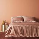 ettitude Bamboo Lyocell Signature Sateen Duvet Cover in Sky/Blue | Queen