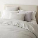 European Flax Linen Fibre Dyed Quilt Cover, King, Frost Grey