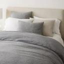 European Flax Linen Fibre Dyed Quilt Cover, King, Frost Grey