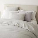European Flax Linen Fibre Dyed Quilt Cover, King, Frost Grey