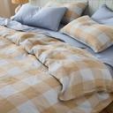Eve Linen | Riley Gingham Quilt Cover | Super King | Sheet Society