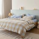 Eve Linen | Riley Gingham Quilt Cover | Super King | Sheet Society