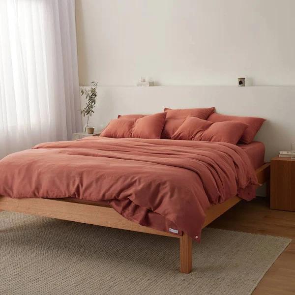 Eve Linen | Rust Quilt Cover | Queen | Sheet Society