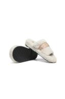 EVERAU Curly Sheepskin Wool Slides Women Croft