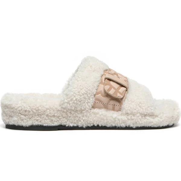 EVERAU Curly Sheepskin Wool Slides Women Croft