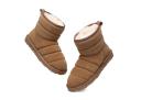 EVERAU Mini Sheepskin Boots Women Puffer