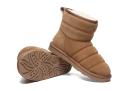 EVERAU Mini Sheepskin Boots Women Puffer
