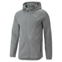 Evostripe Full-Zip Men's Hoodie in Medium Gray Heather, Size Small, Cotton by Puma