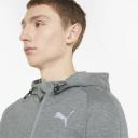 Evostripe Full-Zip Men's Hoodie in Medium Gray Heather, Size Small, Cotton by Puma