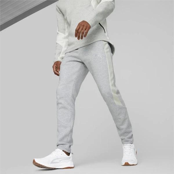Evostripe Men's Pants in Light Gray Heather, Size Large, Polyester/cotton by Puma
