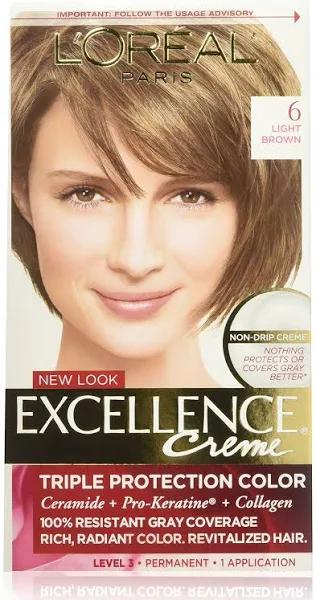 Excellence To-Go Permanent Haircolor, Natural, Light Brown 6 To-Go