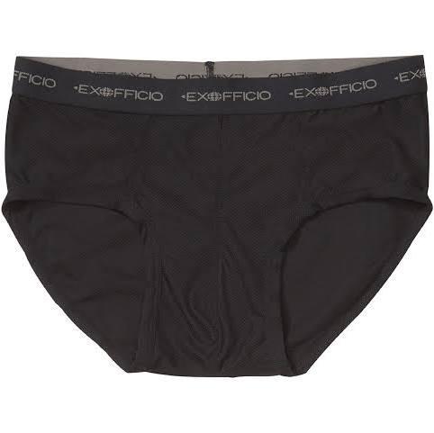 ExOfficio Men's Give-N-Go Flyless Brief Travel Underwear - Black Large