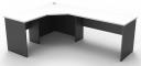 Express Corner Workstation Home Office Desk White & Ironstone - 2100 x 1500 x 600