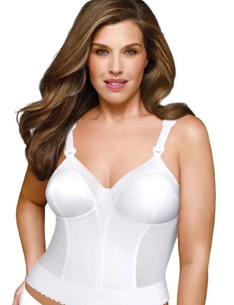 Exquisite Form Fully Back Close Longline Bra - 16C White