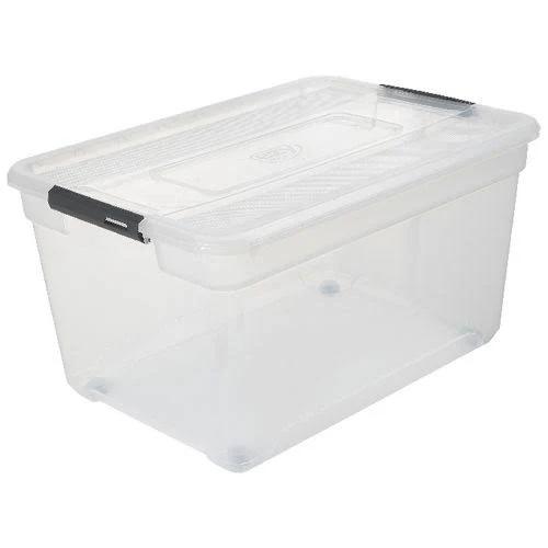 Ezy Storage Solutions Plus Storage Box 80L Clear