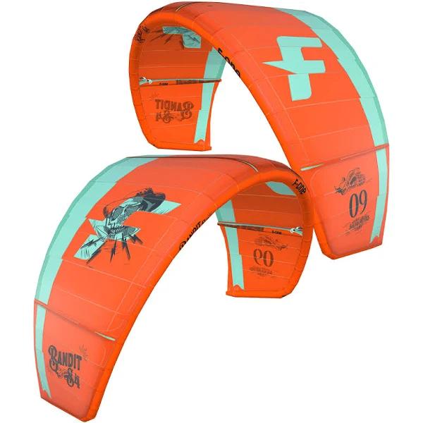 F-One Bandit S4 2023 Kite Wave 9m: Flame / Mint