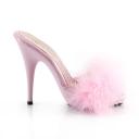 Fabulicious POISE-501F Blue Satin-Marabou Fur/Blue Size 13