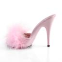 Fabulicious POISE-501F Blue Satin-Marabou Fur/Blue Size 9