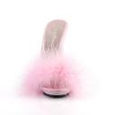 Fabulicious POISE-501F Purple Satin-Marabou Fur/Purple Size 14