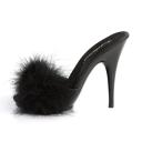 Fabulicious POISE-501F Purple Satin-Marabou Fur/Purple Size 14