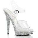 Fabulicious SULTRY-608DM Clear/Silver Multi Rhinestone Size 14