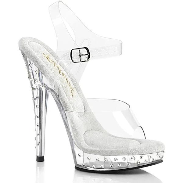 Fabulicious SULTRY-608SDT Clear/Clear Size 9