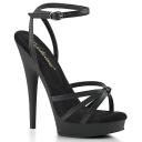 Fabulicious SULTRY-638 Black Faux Leather/Black Matte Size 11