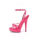 Fabulicious SULTRY-638 Rose Gold Metallic Pu/Rose Gold Chrome Size 7