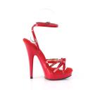 Fabulicious SULTRY-638 Rose Gold Metallic Pu/Rose Gold Chrome Size 7