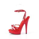 Fabulicious SULTRY-638 Rose Gold Metallic Pu/Rose Gold Chrome Size 7