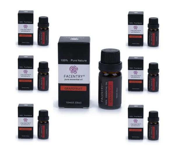 Facentry 10x 10ml Grapefruit Pure Essential Oil Set Scent Fragrance Aromatherapy - Red