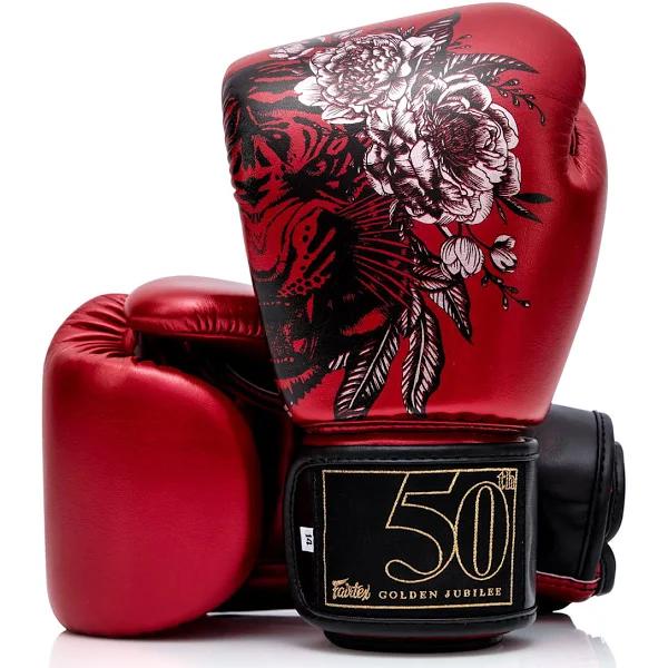 Fairtex Golden Jubilee Metallic Red Boxing Gloves