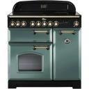Falcon Classic Deluxe 90cm Dual Fuel Cooker - Olive and Brass