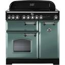 Falcon Classic Deluxe 90cm Dual Fuel Cooker - Olive and Brass