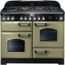 Falcon Classic Deluxe 90cm Dual Fuel Cooker - Olive and Brass
