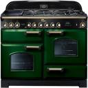 Falcon Classic Deluxe 90cm Dual Fuel Cooker - Olive and Brass